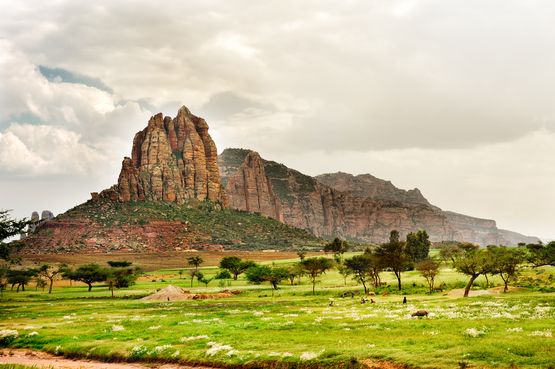 Landscape shot in Tigray province, Ethiopia, Africa